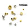 Cuentas de Calabaza de Acero de Titanio, Cuentas de Luna de Acero Inoxidable, Cuentas Diagonales con Patrón, Cuentas Espaciadoras Redondas, Accesorios para Joyería DIY de Oro de 18K