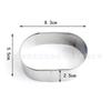 Molde de Biscoito Oval de Aço Inoxidável Queijo Meio Cozido Mousse Pequena Biscoito em Forma de Ovo Bolo de Abacaxi Torta Fonddle