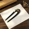 Horquillas Florales Transfronterizas Europeas y Americanas de Estilo Antiguo con Elementos Han, Horquillas de Personalidad Vintage de Moda, Accesorios para el Cabello de Lujo Ligero de Alta Gama para Mujeres