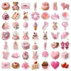 Pegatinas Transfronterizas Nuevo Estilo 50 Corazones Rosas Girly Muñeca Dulce Creativa Animales Lindos Postre Pegatinas Impermeables