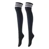 Calcetines de baile, calcetines largos de tres rayas hasta la rodilla para cosplay de mujer, calcetines altos, calcetines de mujer al por mayor, calcetines de rayas europeos y americanos