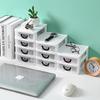 Caja de almacenamiento de medicamentos transparente con múltiples capas, a prueba de polvo, para escritorio, esmalte de uñas, cuidado de la piel y cabello.