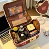 Bolsa de Maquillaje Dopamina Organizador de Maquillaje de Gran Capacidad con Múltiples Compartimentos, Bolsa de Viaje Portátil para Cuidado de la Piel, Almacenamiento Resistente a la Suciedad