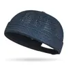 Sombrero de verano para hombre sombrero de melón de cuero sombrero principal de piso sombrero coreano de calle hipster hip hop sombrero sin ala yuppie moda sombrero de piso