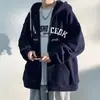 Chamarra de marca moderna estilo americano para hombre, primavera, otoño, invierno 2026 nuevo modelo, sudadera con capucha y cierre deportivo, con forro polar y engrosada