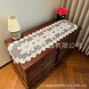 Caminho de mesa floral de renda borboleta estilo francês, toalha de mesa de renda, capa de mesa de centro, pano de decoração de mesa, jogo americano, estilo de luxo leve