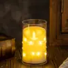 Cadena de Luces de Vela con Cabeza Oscilante Transfronteriza Luz de Vela Simulación de Luz de Vela Luz Ambiental Cena a la Luz de Velas Pequeños Adornos