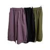 Estilo Japonês Estilo Literário Calça Bloomers Roxo Avermelhado Feminina Solta Versátil Ajustada Calças Apertadas Calças de Pernas Largas Calças Cropped