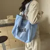 Bolsa de Lona Casual para Mujer de Gran Capacidad 2024 Nueva Llegada Verano Combinable Bolso de Hombro para Compras Clase Viajero Bolso Tote