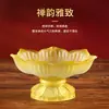 Prato de Frutas Lótus de Vidro Colorido Ornamentos Domésticos de Buda Prato de Frutas para Oferenda ao Deus da Riqueza Buda Prato de Pré-oferenda Prato de Frutas para Prato de Frutas