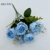 Buquê Simulada Austin Decoração de Casa Interna Ins Flor Artificial Rosa Flor Falsa Pequeno Buquê de Rosas