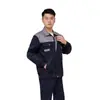 Conjunto de ropa de trabajo personalizado con bloques de color de primavera y otoño y franja reflectante para hombre, top de manga larga estilo marinero, ropa de trabajo de protección laboral para el sector eléctrico State Grid