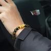 Pulsera sencilla de imitación de oro vietnamita de seis palabras pulsera hombres y mujeres suerte pulsera de la suerte regalo joyería universal