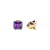 Brincos Pequenos Cubo Fundo Redondo de Liga de Titânio Astmf-136 Titânio G23 Rosca Interna Zircônia Studs para Lábio Studs para Orelha Cabeça de Piercing