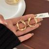 Pendientes metálicos irregulares sencillos con personalidad europea y americana, estilo frío y temperamento, joyería de moda para mujeres.