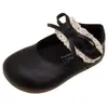 Zapatos de Cuero para Niñas, Nuevo Estilo de Primavera, Zapatos Tipo Frijol con Suela Suave para Niños Pequeños, Zapatos de Princesa con Lazo para Bebés Niñas, Zapatos Planos para Niñas Pequeñas