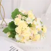 Mini Crisantemo Flor de Bola Pequeña Ramo de Boda Accesorios para Fotografía de Bodas Decoración Floral para el Hogar Ramo Artificial