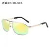 Gafas de Sol de Moda para Hombre de Fábrica Retro Vintage Metal Marco Grande para Mujer Gafas de Sol Aviador Gafas de Sol para Cara Redonda 8542
