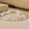 Pulsera TikTok 2023 con Melody Plata 999 Retráctil Pulsera de Novia Regalo de Cumpleaños