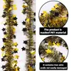 Fita Decorativa Garland de Estrelas Preto e Dourado para Ano Novo 2m Adereços de Decoração para Festa de Véspera de Ano Novo Ornamento Pendente de Lantejoulas de Estrela