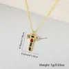 Europa y Estados Unidos venta caliente transfronteriza collar con colgante de 26 letras inglesas cobre microincrustado circonita accesorios diy colgante al por mayor