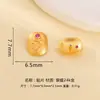 Pingente Pequeno Mantra de Seis Palavras, Pingente com Zircônia Banhado a Ouro Prata 925, Acessório para Pulseira de Contas de Oração Budista DIY