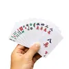 Estuche de regalo de Mahjong y póker de cartas, juego de cartas portátil para viajar, plástico PVC de alta gama, impermeable y suave, hecho a medida para regalar