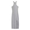 Vestido de encaje con cordón y cuello alto para mujer, estilo europeo y americano, nuevo de verano S11505