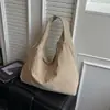 Bolsa de Hombro Plegable Estilo Coreano Perezoso Mochila de Color Sólido Artística Simple para Oficinistas Compras Viajes Bolso Versátil