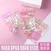 Bolsa autosellada para dulces con láser iridiscente engrosada, transparente, para empaquetar aretes, joyas, insignias y guardar llaves.