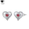 Brincos de Prata 925 com Pino, Novo Estilo Transfronteiriço, Coração Cravejado de Diamantes para Mulheres, Brincos Fashionáveis e Exquisitos, Versáteis e com Alta Retenção de Cor