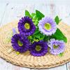 Estilo Europeu Retro 5 Garfos Cachos de Pequenas Rosas de Chá Flores Artificiais Atacado Casamento Casa Flores Falsas de Ameixa de Chá Pequenas Flores