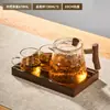 Tetera de Vidrio Jieanxi con Separación de Té y Agua, Alto Valor Estético para Uso Doméstico, Taza de Té para Mujer, Tetera Resistente al Calor para Preparar Té de Flores