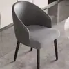Silla de Comedor Nórdica Taburete Moderno Minimalista Silla de Restaurante Elegante Creativa Tela de Cuero Hotel Reunión Silla Elegante con Respaldo