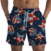 Populares Shorts de Secado Rápido para Hombres Jóvenes de Verano Pantalones de Playa con Estampado Digital 3D del Día de la Independencia Pantalones Casuales de Playa