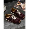 ¡Exclusivo! Zapatillas deportivas vintage para mujer estilo alemán, nuevo modelo de otoño, zapatillas deportivas casual con cordones de cuero suave, zapatillas planas versátiles