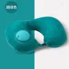 Almohada Inflable en Forma de U, Almohada Inflable de Presión, Almohada para el Cuello, Almohada para Avión, Almohada de Viaje para Dormir de Lado, Almohada Inflable de Presión en Forma de U para Vértebras Cervicales