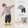 Traje Infantil Jellybaby, Sudadera Infantil con Estampado, Pantalones Cortos de Bebé de 5 Años, Conjunto Casual de Dos Piezas para Niños de Otoño