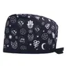 Gorro Quirúrgico Estampado de Algodón Ajustable Bolsa para Cabello Largo de Mujer Gorro Dentista Clínica Dental Gorro Esmerilado Comercio Exterior para Hombres