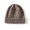 Gorros de Cachemira Tejidos de Otoño e Invierno para Padres, Gorros Gruesos de Jacquard para Hombres y Mujeres, Turbantes Cálidos para Personas de Mediana Edad y Mayores, Gorros de Felpa