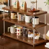 Porta-copos, organizador de mesa multicamadas, prateleira de armazenamento para xícaras de chá e café, aparador, balcão de bar e prateleira de exibição para copos de água