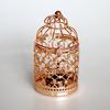 Produtos de artesanato em metal dourado estilo europeu, gaiola de pássaros, castiçal, ornamentos para casa, casamento, jantar à luz de velas, adereços decorativos