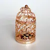 Portavelas de Aromaterapia de Lujo Ligero Contenedor de Velas Adornos para Portavelas Portavelas Decorativo de Hierro Calado de Gama Alta Portavelas