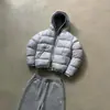 Chaqueta de algodón para otoño e invierno, estilo americano, diseño nuevo, simple, unisex, con estampado de letras, estilo hip-hop callejero, con capucha, prenda exterior de moda