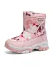Botas de neve infantis transfronteiriças, forradas com pelúcia de inverno, espessadas e quentes, botas infantis para meninas de cano médio, sapatos de algodão, sapatos de algodão casuais para atividades ao ar livre