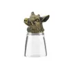 Copo Criativo de Novo Estilo para Bebidas Alcoólicas com Design de Cabeça de Animal, Copo Pequeno, 0,05kg Copos de 50ml, Garrafa de Whisky, Estojo de Couro