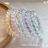 Nuevo 2024 Estilo Coreano Cable de Teléfono Goma para el Cabello Doble Capa Macarrón Dulce Dopamina Cuerda para Cola de Caballo Suelta
