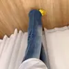 Jeans Rectos Vintage para Mujer Verano Nuevo talla extra chica gordita Lavados Desgastados Cintura Alta Adelgazantes Pantalones de Pierna Ancha Relajados
