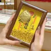 Ornamentos de Porta-Retrato Bênção do Palácio Celestial Dourado do Ano do Cavalo para Riqueza, Tigela de Tesouro de Lingote Pequeno, Fique Rico Imediatamente, Decoração de Mesa, Presente de Ano Novo