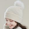 Gorro de pelo de conejo para mujer otoño e invierno Nuevo gorro de lana grueso y cálido Gorro de punto tipo jersey de celebridad de internet Estilo popular de TikTok Generación de cabello